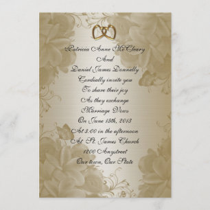 Convite Concurso de casamento elegante satin Frangipani