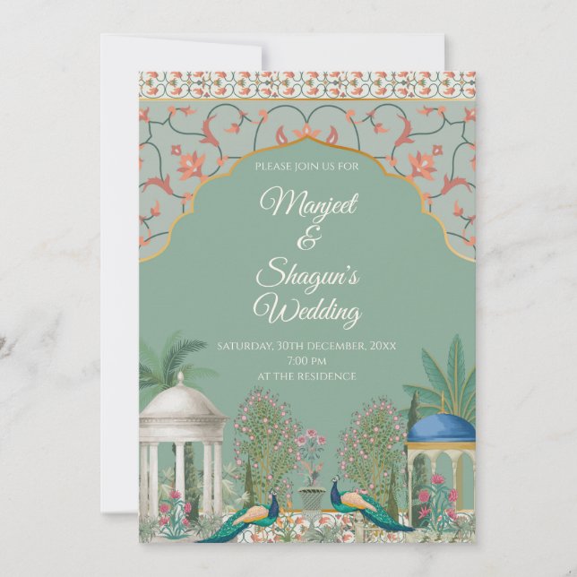 Convite Concurso de casamento hindu (Frente)