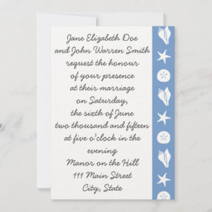 Convite Concurso de Casamento Periwinkle
