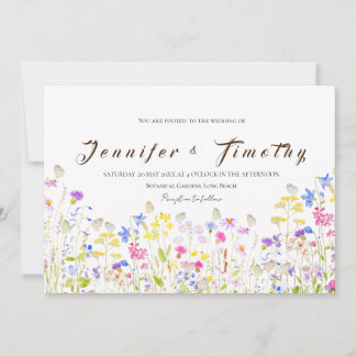 Convite Concurso de casamento prado colorido e borboleta