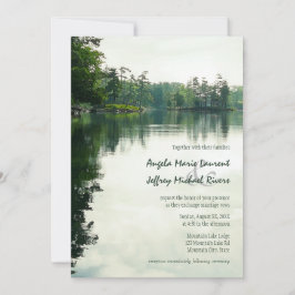 Convite Concurso de casamento russo para reflexão do lago