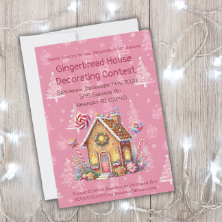 Convite Concurso de Decoração de Casa de Pão de Gengibre