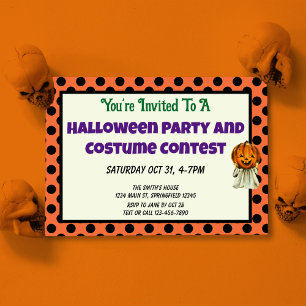 Convite Concurso de Fantasias de Halloween para Crianças A