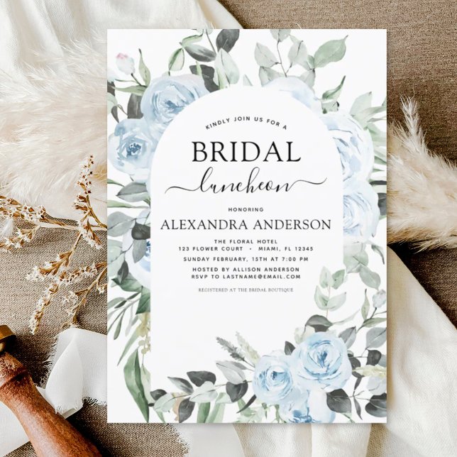 Convite Concurso de Lunchia de Chá de panela Azul Dusty (Criador carregado)