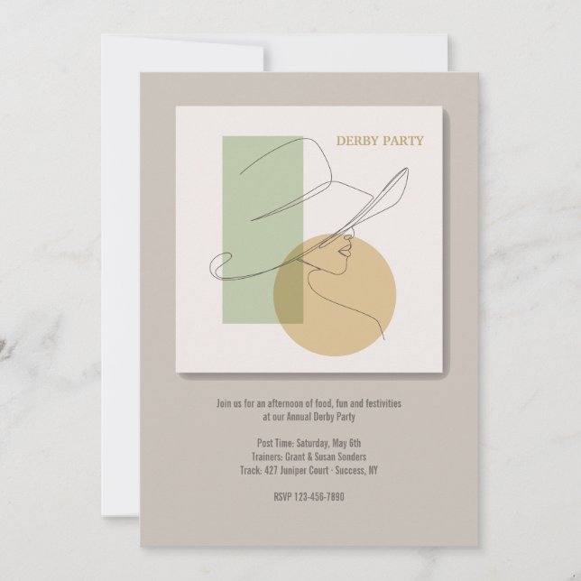 Convite Concurso de Mulher Desenhada à Mão do Partido Derb (Frente)