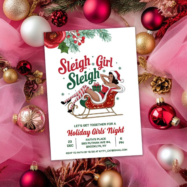Convite Concurso de Natal para o Feriado de Sleigh Girl (Criador carregado)