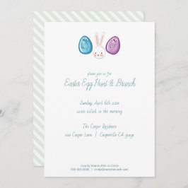 Convite Concurso para Caça e Brunch de Páscoa Bonita