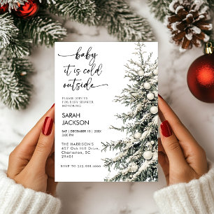 Convite Concurso para Chá de fraldas de inverno, querida é