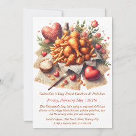 Convite Concurso para Frango e Batatas Fritados no Dia dos