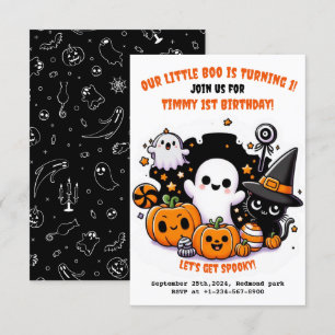 Convite Concurso para primeiro aniversario de Halloween pa
