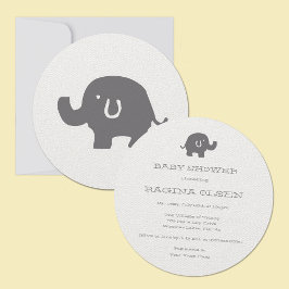 Convite Concursos para Bebê Elefante-Cuja Gama De Bebê É F