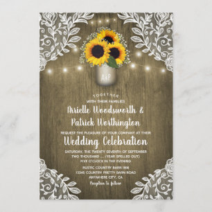 Convite Concursos para Casamento de Jardim de Girassol do 