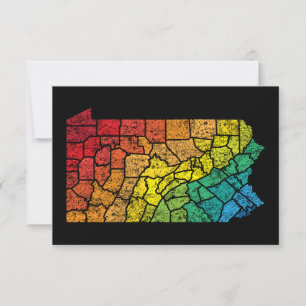 Convite condados coloridos da pennPensilvânia