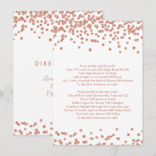 Convite Condução de veículos Glitter Confetti Dourado Rosa