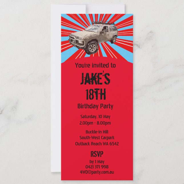 Convite Condução em quatro rodas (Frente)