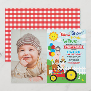 Convite Conduzir Através De Animais Da Festa De Fazenda D