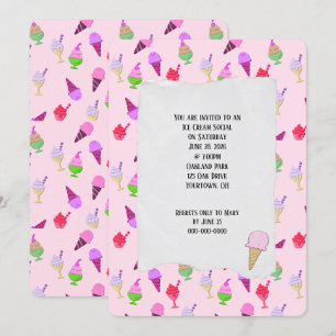 Convite Cones de Sorvete Social Party