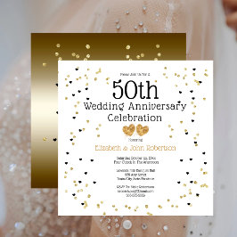 Convite Confeite para Bodas de Ouro 50º Aniversário de Cas