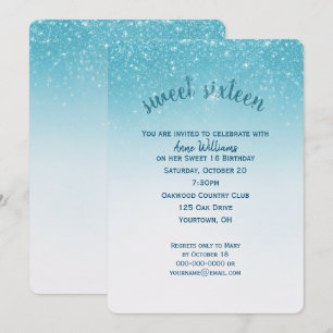 Convite Confete Brilho Sweet 16