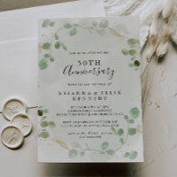 Confete Dourado Eucalipto 50º Aniversário de Casam