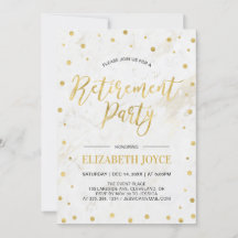 Confete Dourado & Mármore | Festa de Aposentadoria