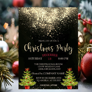 Convite Confetes, árvore de Natal Festa de Natal da Empres