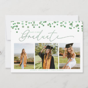 Convite Confetes com Letra Colagem de Fotos Formatura