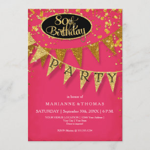 Convite confetes da bandeira da flâmula da festa de