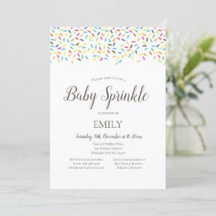 Convite Confetti Baby Sprinkle Invent - Chá de fraldas