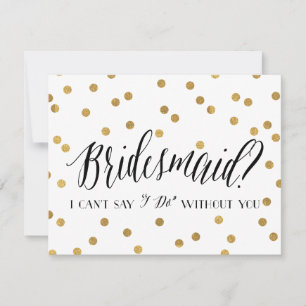 Convite Confetti Bridesmaid   Bridesmaid