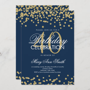 Convite Confetti de Glitter do Partido do aniversário de 4