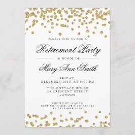 Convite Confetti de Glitter Dourado do Partido da Reforma 