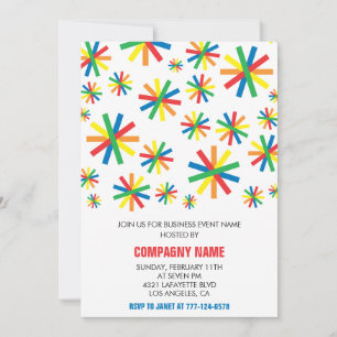 Convite Confetti do Simples Business Party