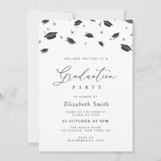 Convite Confetti graduation party invitation