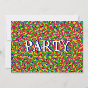 Convite Confetti multicor