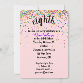 Convite Confetti para Festa de aniversário 8