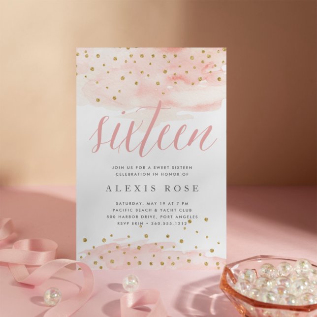 Convite Confetti Pop | Doce 16 Festas de aniversário (Criador carregado)