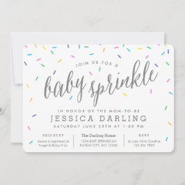 Convite Confetti Sprinkles Baby Sprinkle Invtions