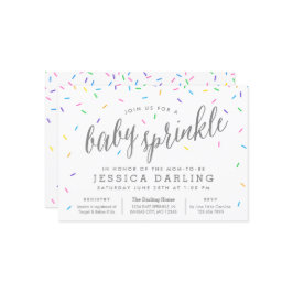 Convite Confetti Sprinkles Baby Sprinkle Invtions