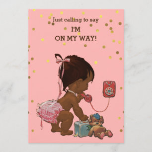 Convite Confetti Vintage - Chá de fraldas