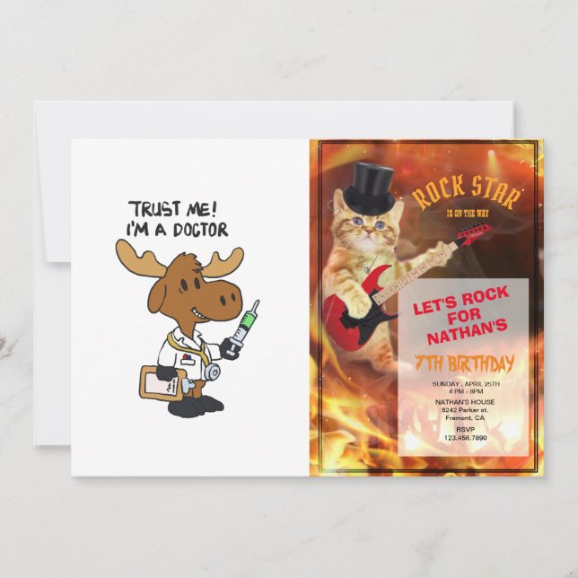 Convite Confie em mim! eu sou um médico | escolher cor de  (Frente)