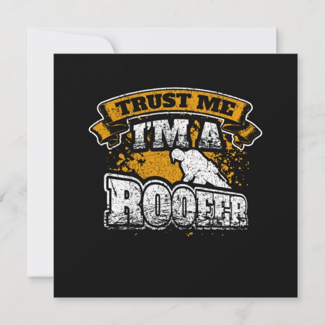 Convite Confie Em Mim Um Roofer Engraçado (Frente)