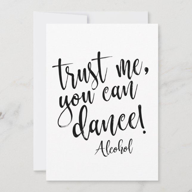 Convite Confie Em Mim, Você Pode Dançar Sinal De Casamento (Frente)