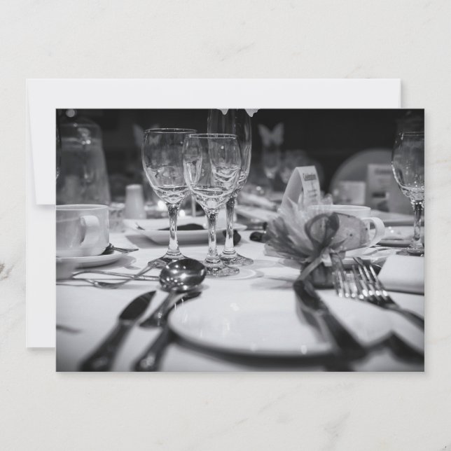 Convite Configuração da Mesa de Casamento (Frente)