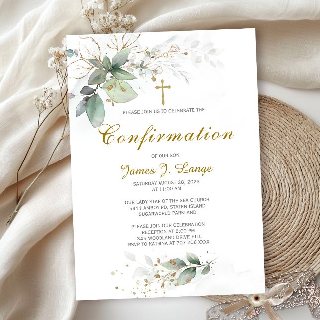 Convite Confirmação Católica Personalizada (Criador carregado)