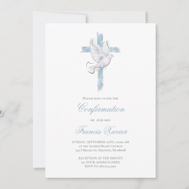 Convite Confirmação da cruz azul Espírito Santo (Frente)