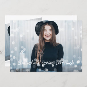 Convite Confirmação das Luzes de Fada Personalizadas do Co