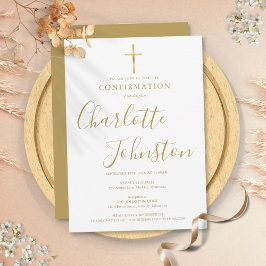 Convite Confirmação de Assinatura Dourada Moderna