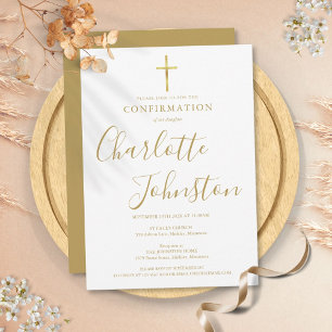 Convite Confirmação de Assinatura Dourada Moderna