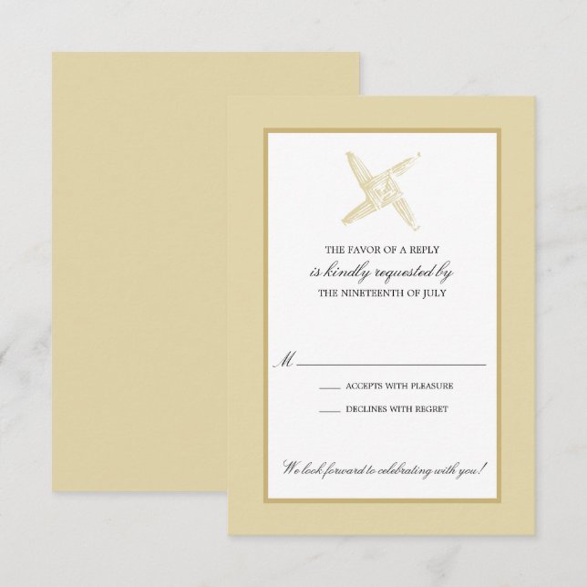 Convite Confirmação de Casamento Cruz de Santa Brígida Irl (Frente/Verso)